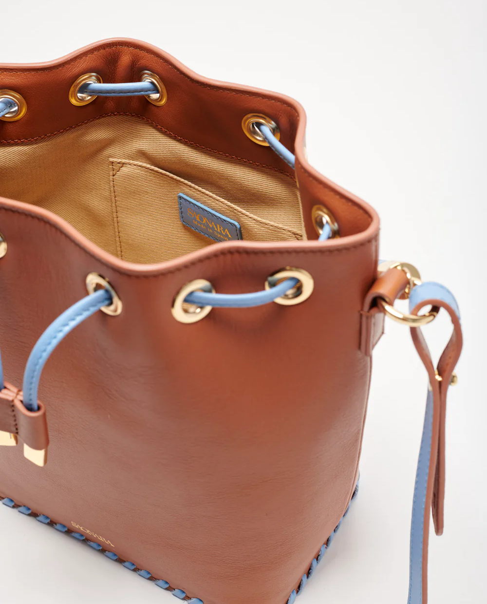 Brązowa torebka Bucket - Image #2