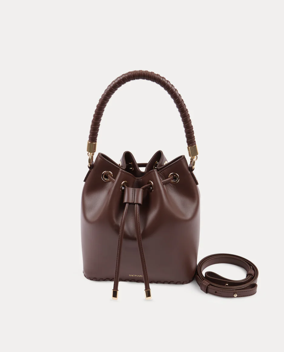 Czekoladowa torebka Bucket - Image #2