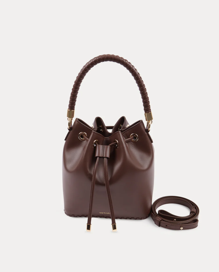 Czekoladowa torebka Bucket - Image #2