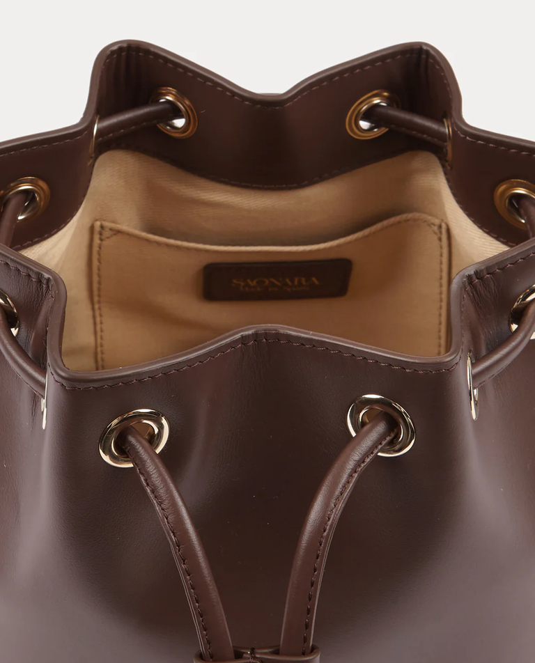 Czekoladowa torebka Bucket - Image #3