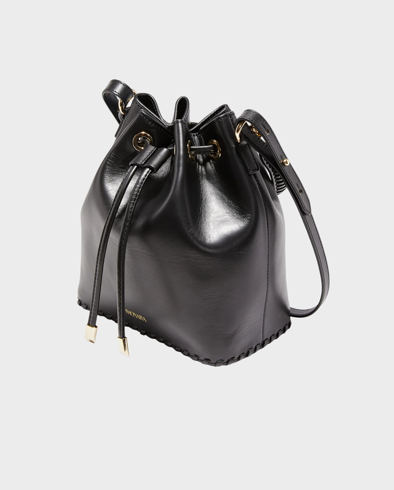 Czarna torebka Bucket