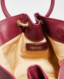 Bordowa torebka Mini Capazo - Image #2
