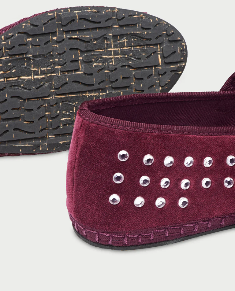 Burgundowe baleriny z kryształkami Mae - Image #2