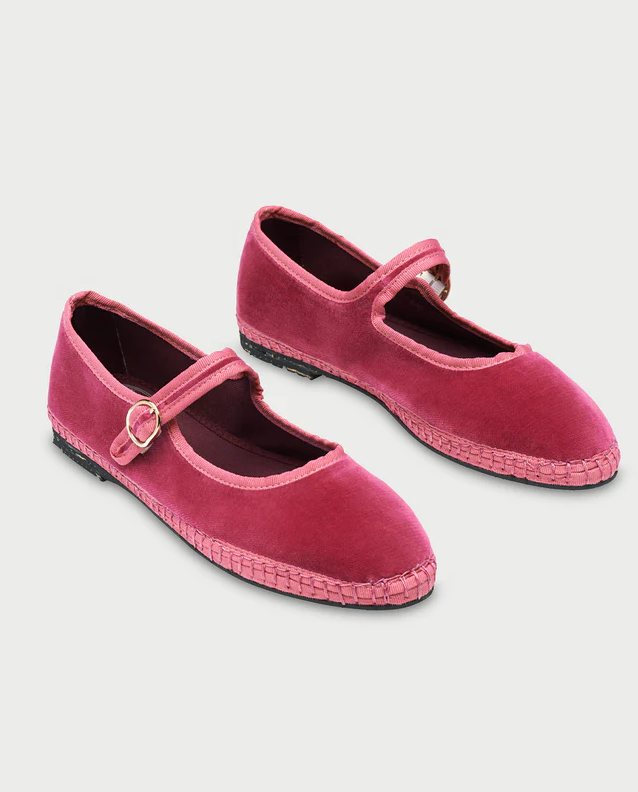 Aksamitne różowe baleriny Frances