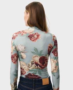 Półgolf z kwiatowym printem - Image #3