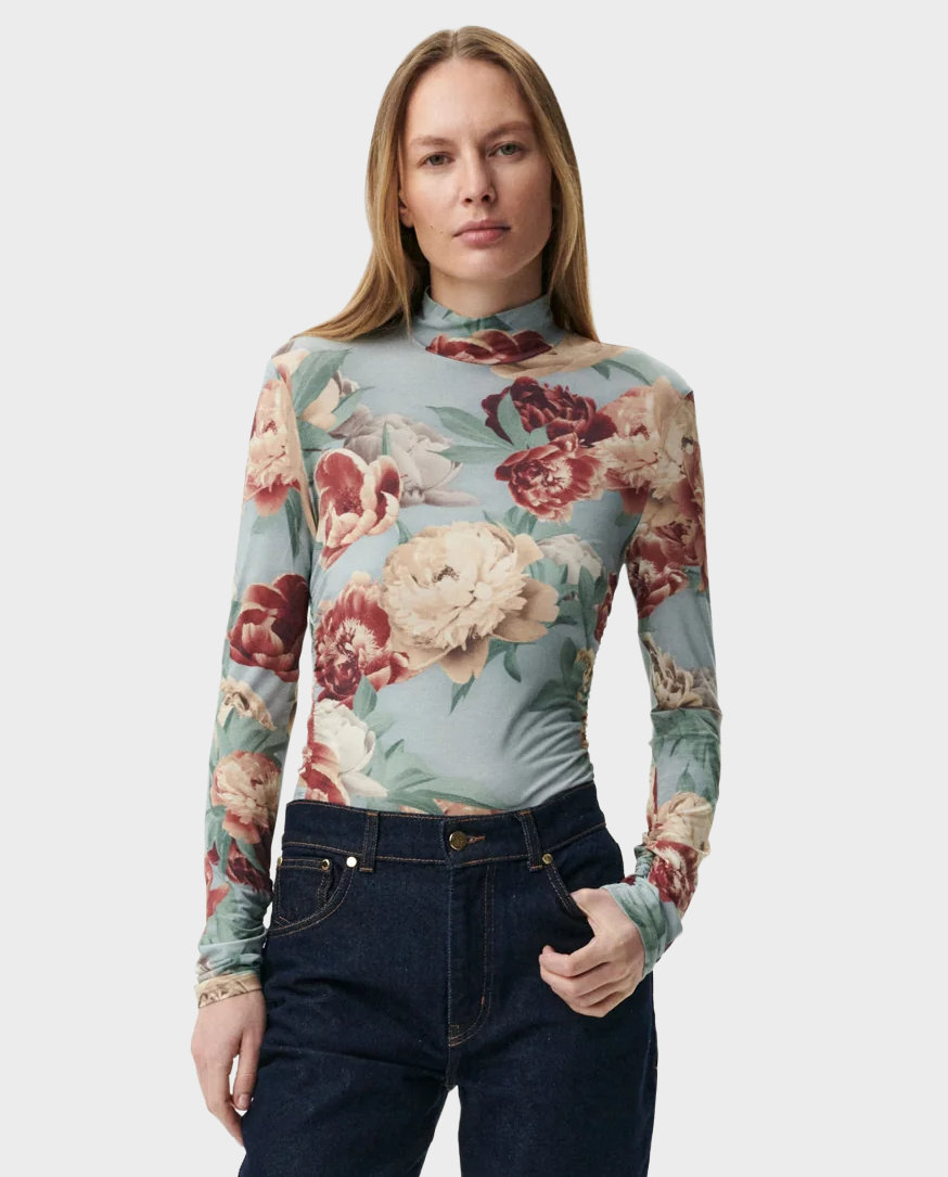 Półgolf z kwiatowym printem - Image #0