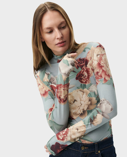 Półgolf z kwiatowym printem - Image #2