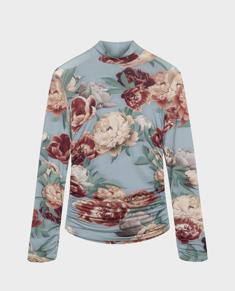 Półgolf z kwiatowym printem - Image #4