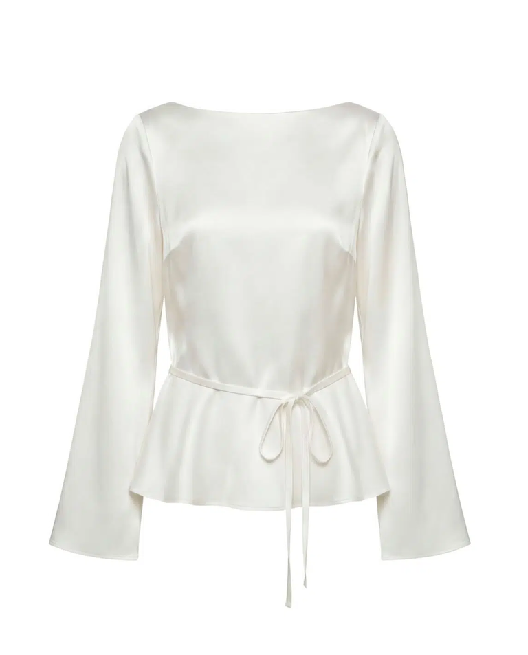 Biała bluzka z jedwabiu Sublime - Image #4