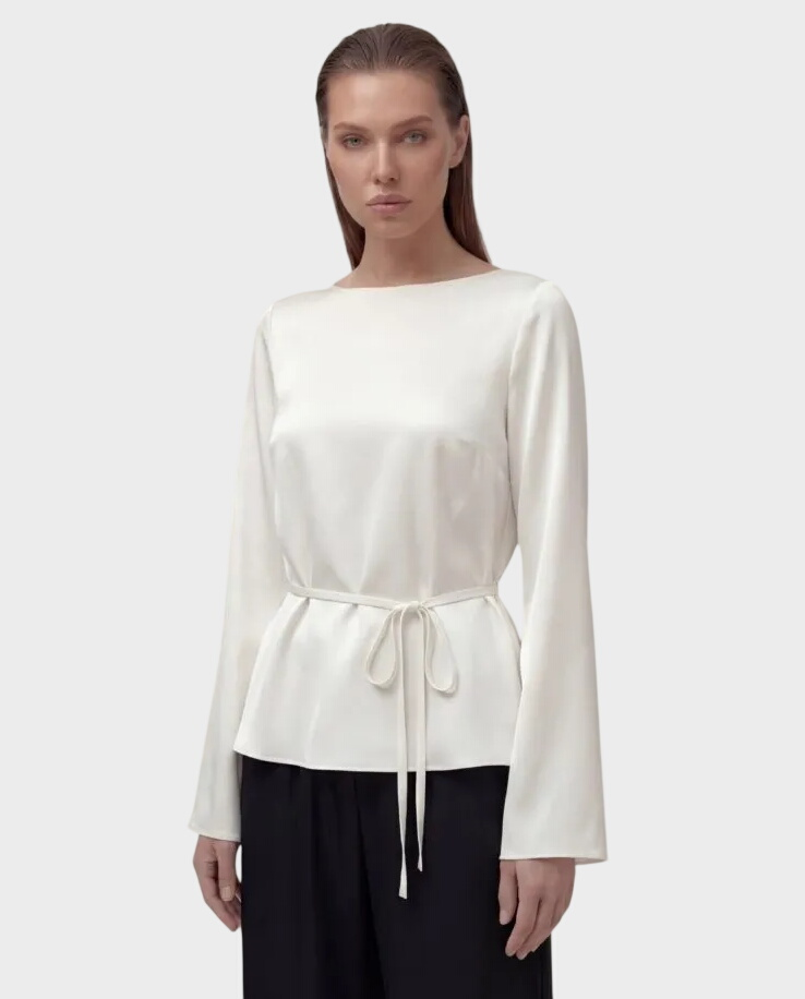 Biała bluzka z jedwabiu Sublime - Image #2