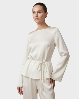 Biała bluzka z jedwabiu Sublime - Image #0