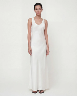 Długa biała sukienka z jedwabiu Lumiere - Image #0