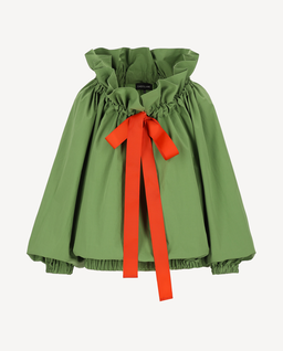 Zielona bluzka z efektowną falbaną Etna - Image #1