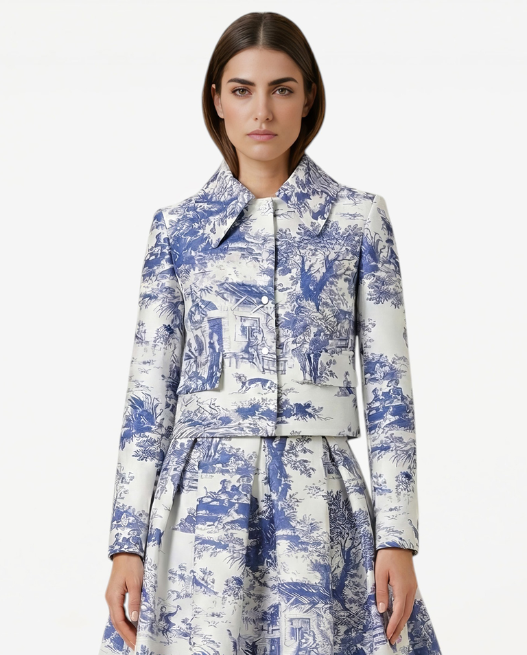 Marynarka z printem Castle Blue