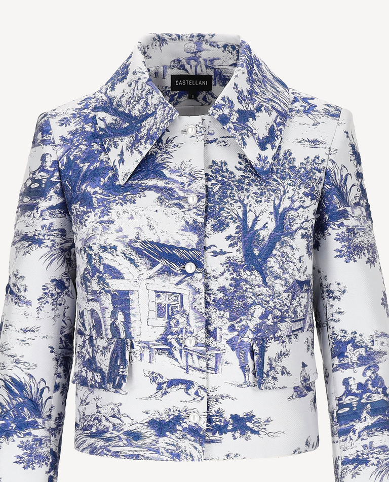 Marynarka z printem Castle Blue - Image #3