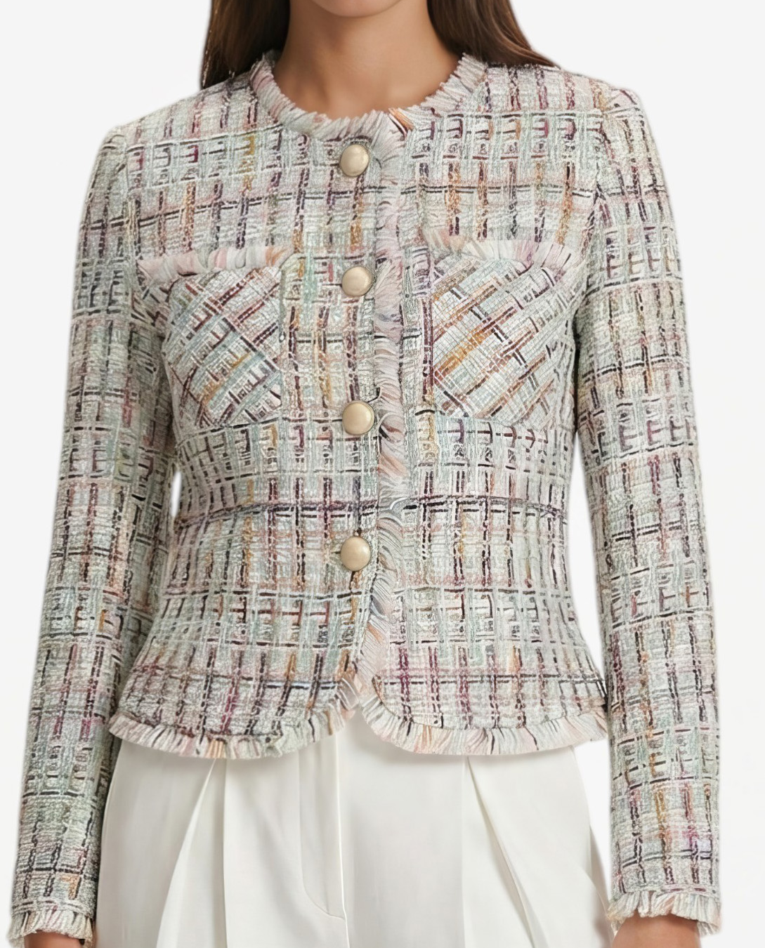 Tweedowa marynarka z wełny Pastella - Image #3