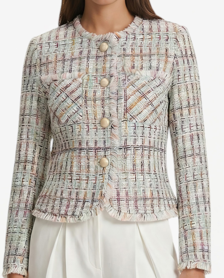 Tweedowa marynarka z wełny Pastella - Image #3