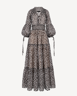 Maxi sukienka z printem w kropki Firenze - Image #1