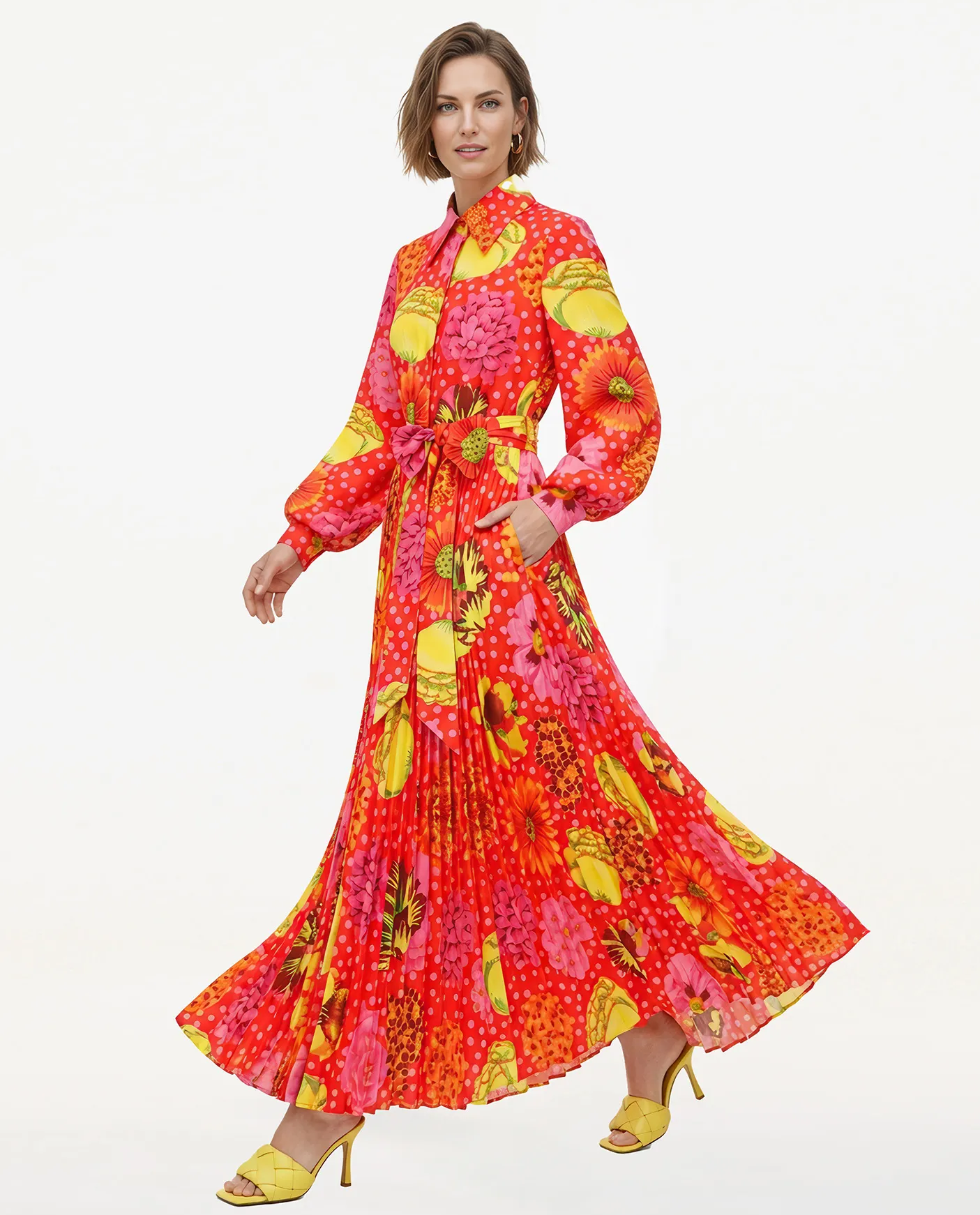 Sukienka z kolorowym printem Venetta - Image #2