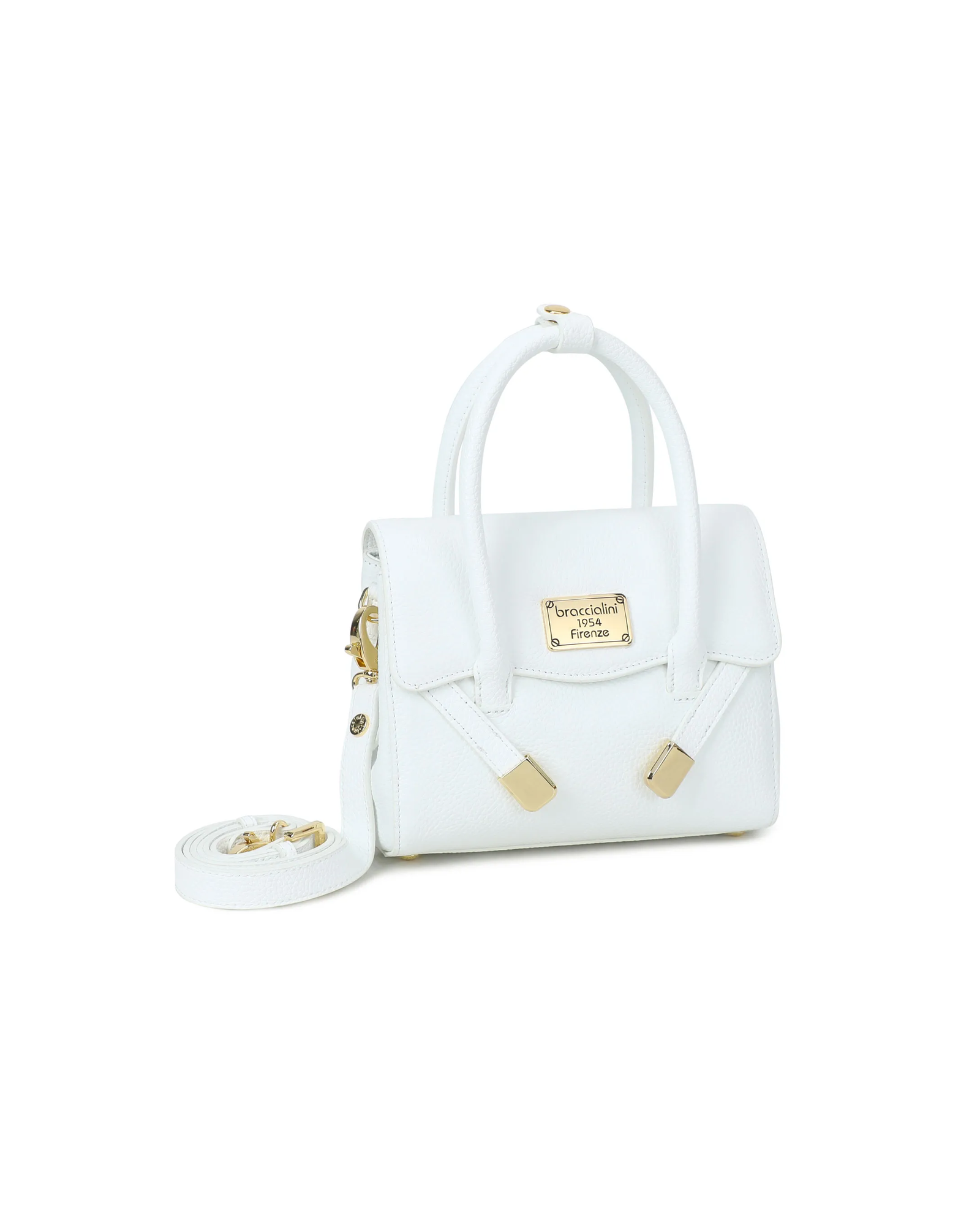 Biała skórzana torebka Sara - Image #1