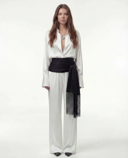 Czarny szal z jedwabiu Icon - Image #1