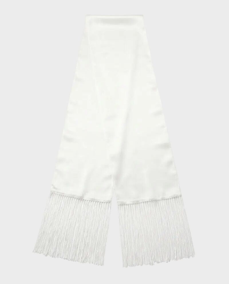 Biały szal z jedwabiu Icon - Image #0