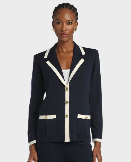 Granatowy sweter Meridien - Image #0