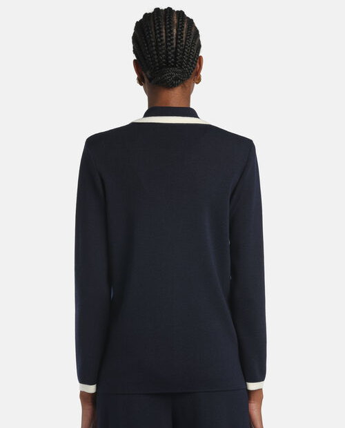 Granatowy sweter Meridien - Image #1