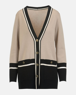 Beżowo-czarny kardigan Marinetta - Image #4