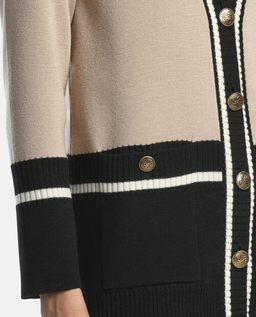 Beżowo-czarny kardigan Marinetta - Image #3