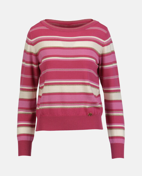 Różowy sweter w paski Minorenne - Image #5