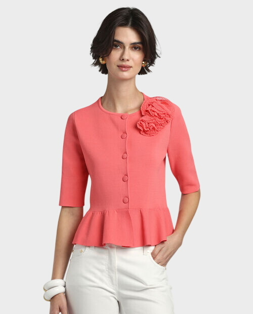 Koralowy kardigan Calo - Image #0