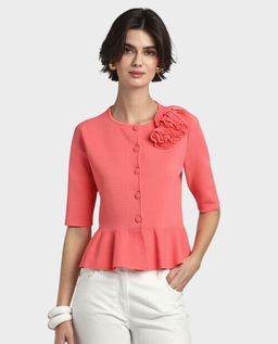 Koralowy kardigan Calo - Image #0