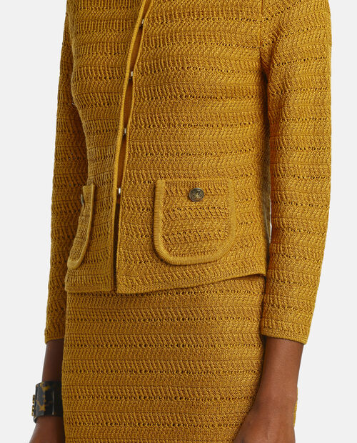 Musztardowy kardigan Castelli - Image #3