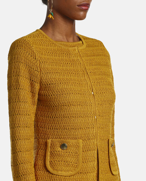 Musztardowy kardigan Castelli - Image #4