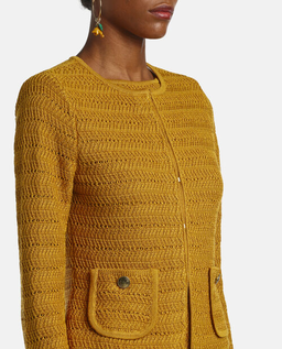 Musztardowy kardigan Castelli - Image #4