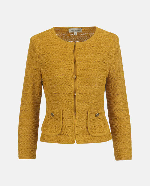 Musztardowy kardigan Castelli - Image #5