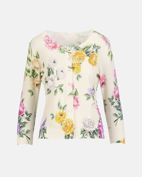 Kremowy kardigan w kwiaty Contesto - Image #5