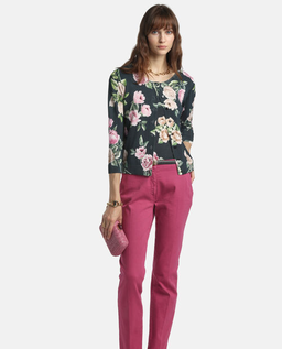 Czarny kardigan w kwiaty Contesto - Image #2