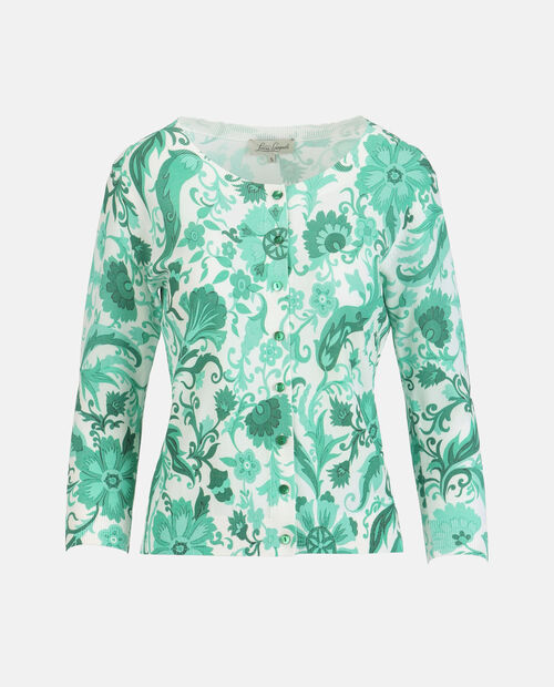 Kardigan w zielone kwiaty Coperta - Image #5