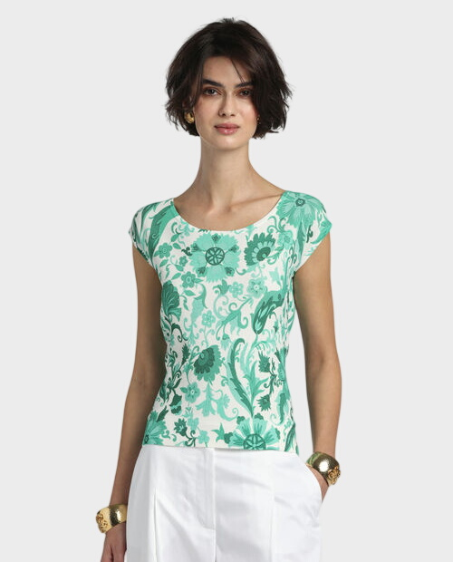 Zielony dzianinowy top Copertura