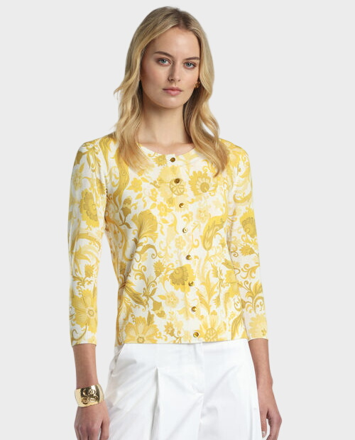 Kardigan w żółte kwiaty Coperta