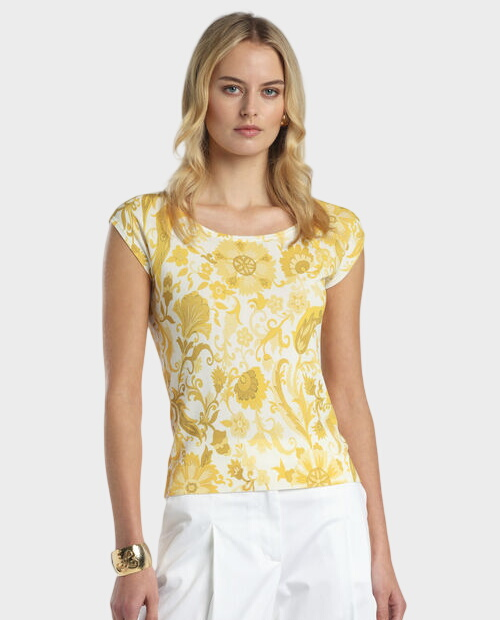 Żółty dzianinowy top Copertura