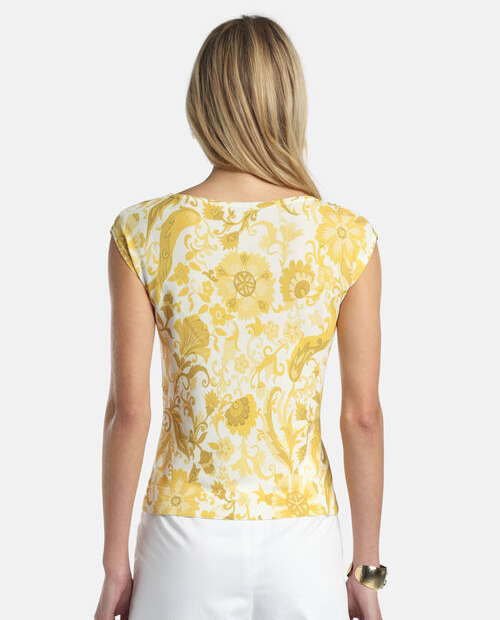 Żółty dzianinowy top Copertura