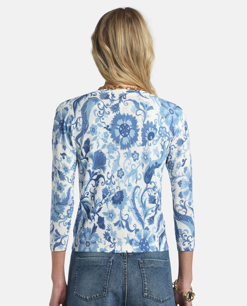 Kardigan w niebieskie kwiaty Coperta - Image #1