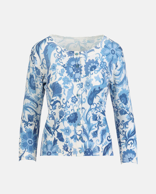 Kardigan w niebieskie kwiaty Coperta - Image #5