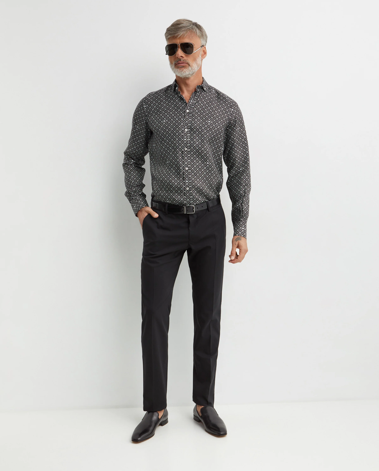 Jedwabna koszula z nadrukiem - Image #2