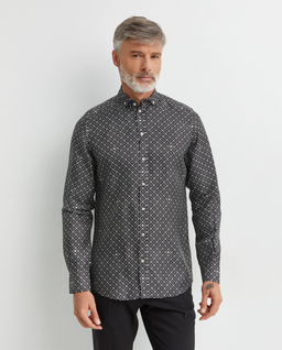 Jedwabna koszula z nadrukiem - Image #0