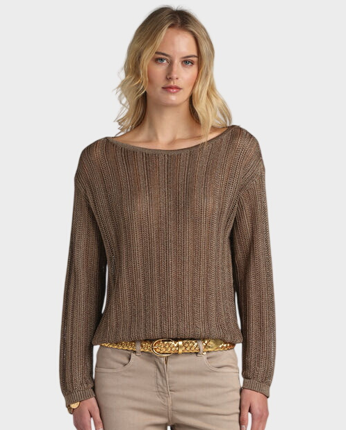 Brązowy sweter Zebrino