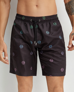 Czarne szorty kąpielowe Monogram - Image #0